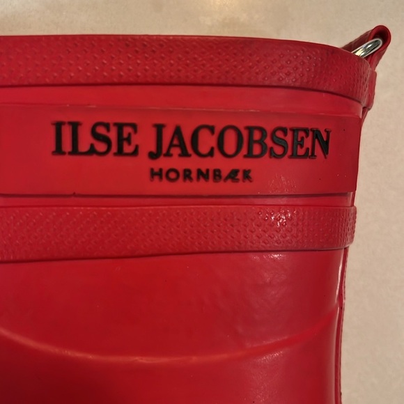 Isle Jacobsen Womens Short Rain Boots Red 36 Lace Up Cotton Lining Sustainable - Picture 4 of 15